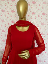 Red solid anarkali - kasumi.in